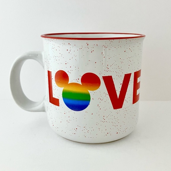 Disney Rainbow Collection Mickey Mouse & Friends Love PRIDE Coffee Mug, New - Picture 1 of 12
